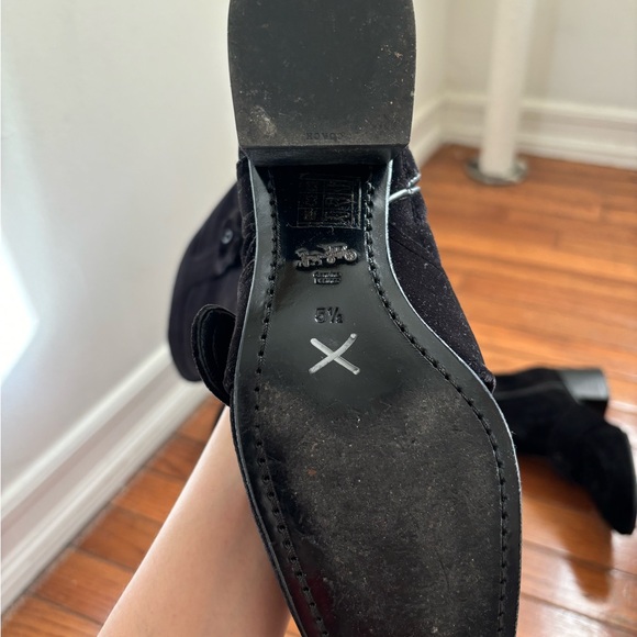 Gorgeous Coach black velvet knee high boots - Picture 6 of 6